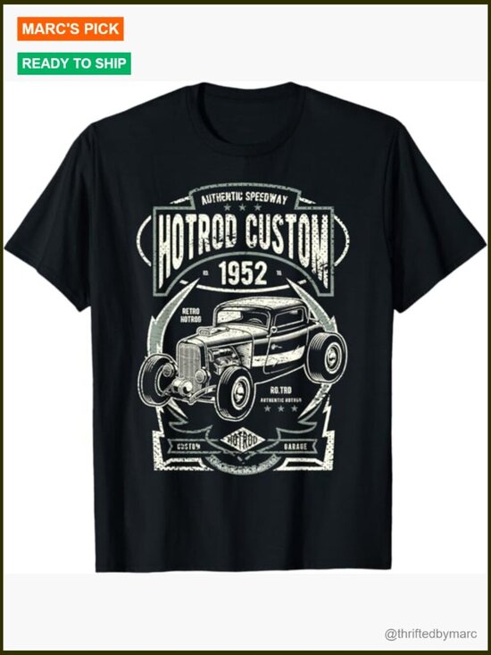 Other - Distressed Hotrod Men Classic Car Vintage Hot Rod Tee